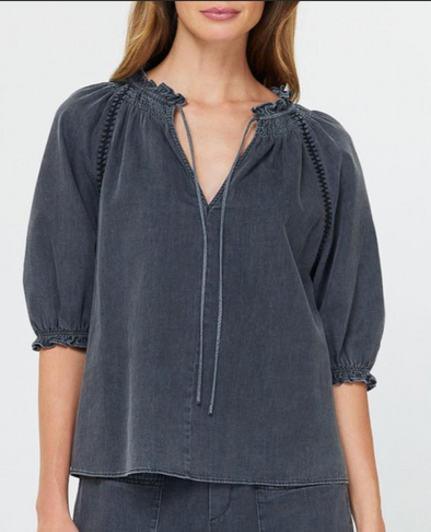 Cecillee Washed Denim Top
