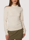 Elena Ruffled Mockneck Sweater