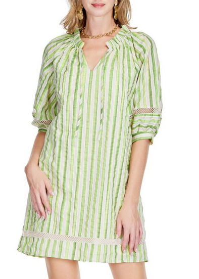 Limmee Striped Peasant Dress