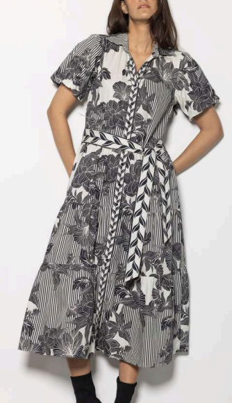Della Noir Floral Dress