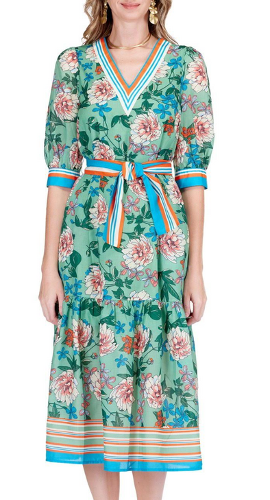 Trimmed Maxi Dress