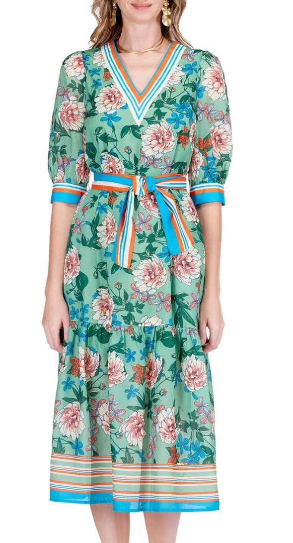 Trimmed Maxi Dress