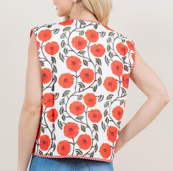 Floral Tie Vest