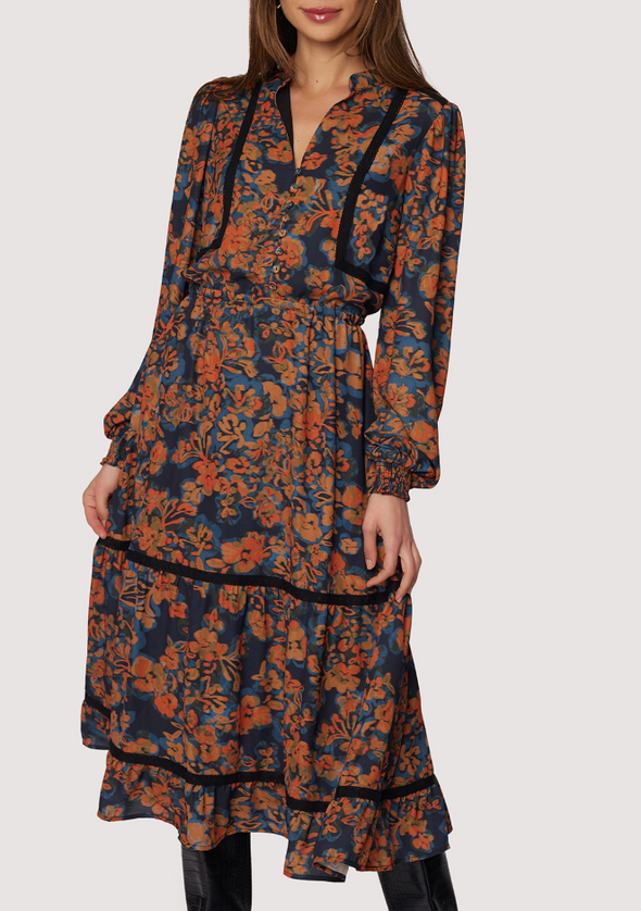 Embers Bloom Midi Dress