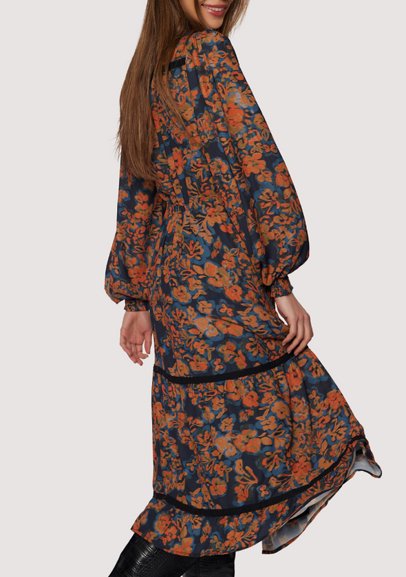 Embers Bloom Midi Dress