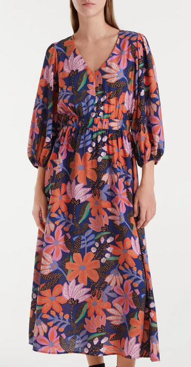Padre Floral Midi Dress