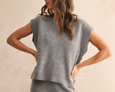 Yvonne Vneck Sweater Vest