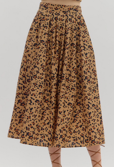 Nina Leopard Skirt