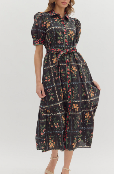 Gretta Floral Midi Dress