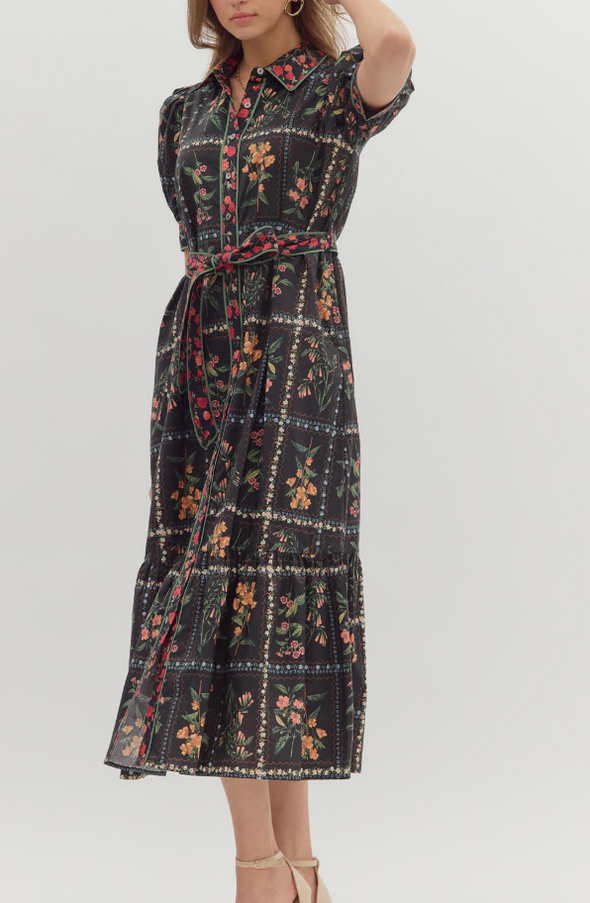 Gretta Floral Midi Dress