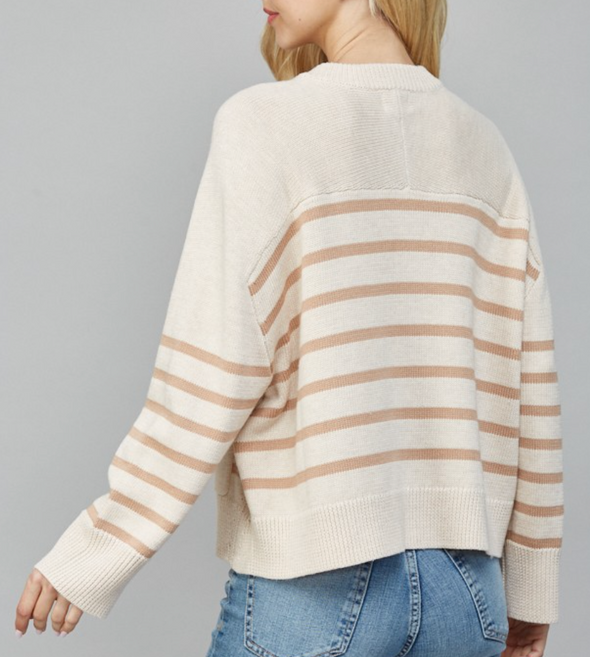Calery Striped Cardigan Sweater