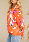 Rizzy Abstract Floral Sweater
