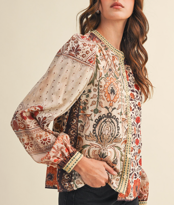 Cecilee Patterned Top