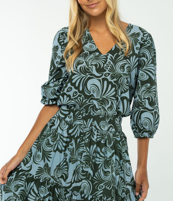 Savannah Green Maxi Skirt