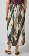 Ikat Pleated Maxi Skirt