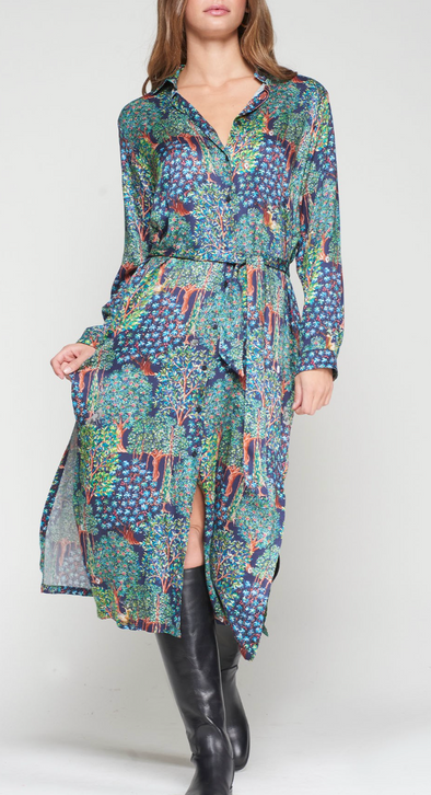 Forest Midi Shirt Dress