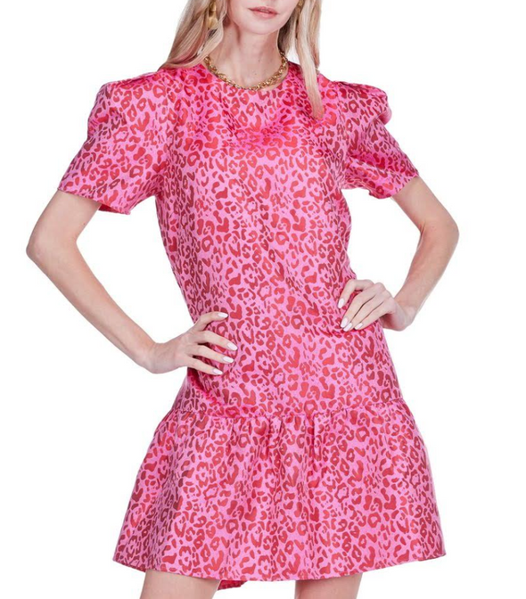 Berry Short Flounce Dress