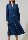 Skylah Denim Midi Dress