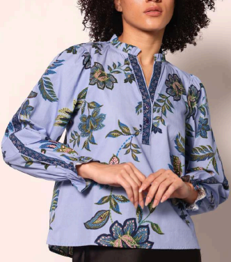 Periwinkle Mosaic Ashley Top