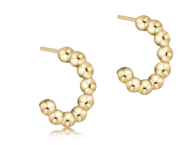 Beaded Simplicity 1” Post Hoops 4MM