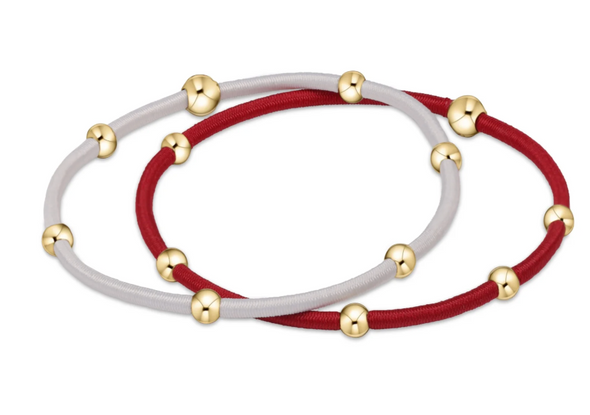 Essentials crimson white