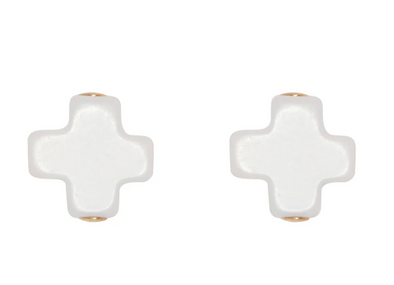 Signature Cross Stud Off White