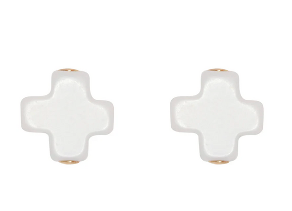 Signature Cross Stud Off White