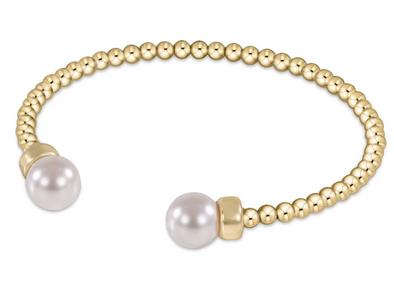 CG 3mm Bead Cuff Bracelet Pearl