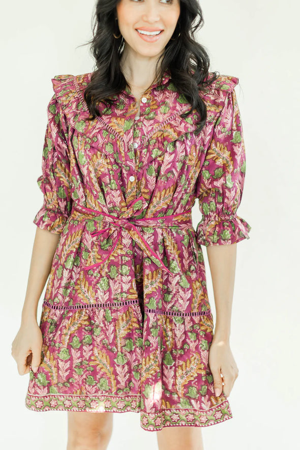 Autumn Wallflower Mini Dress